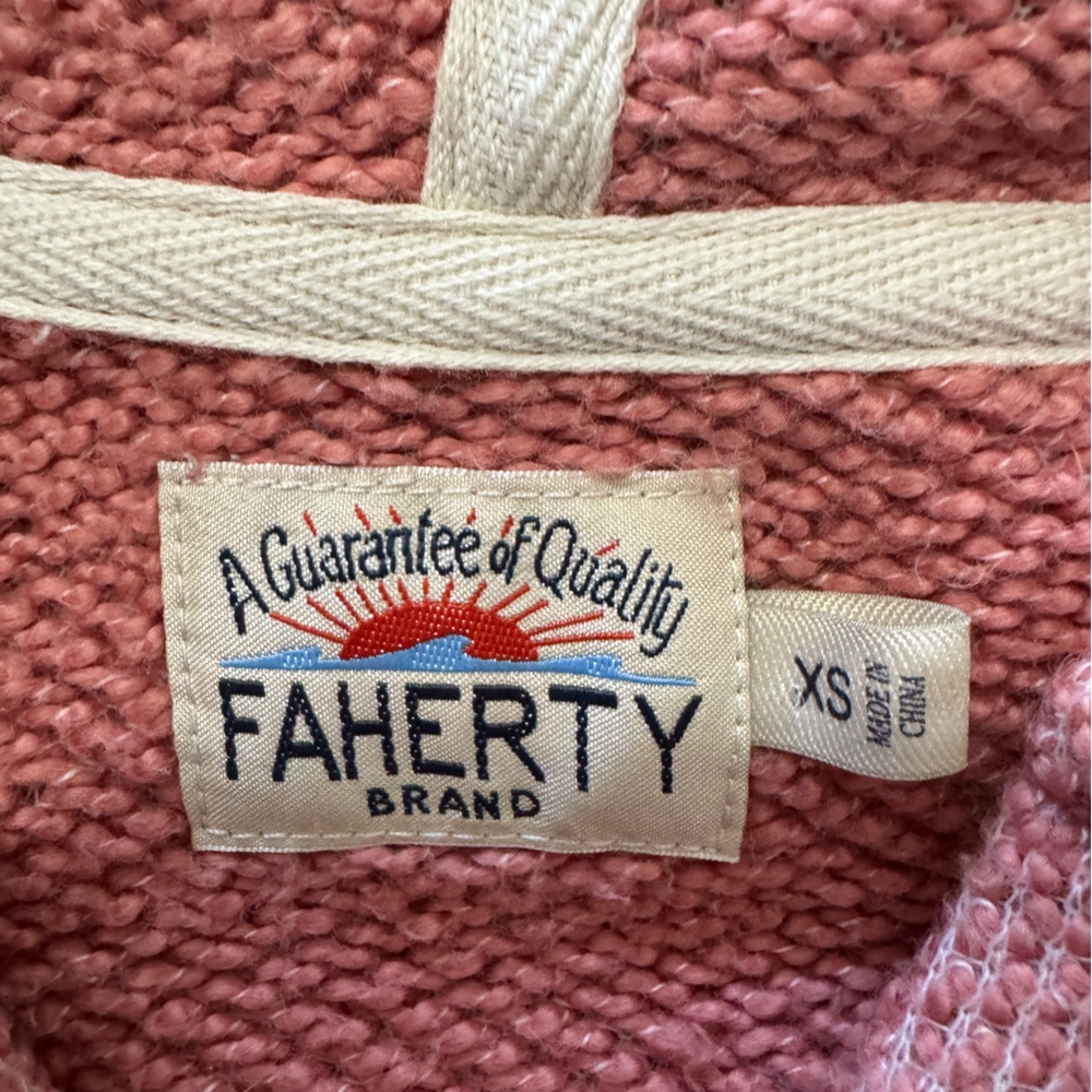 Faherty Men's Whitewash Hoodie Size XS - Picture 4 of 8